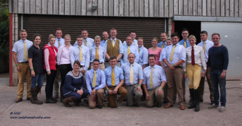 Group shot of all the helpers at the Stud that day